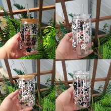Load image into Gallery viewer, Dog Mom &amp; Paws | Acrylic Cans | Plastic Cups | Hearts | Mother | Paws | Glass Can
