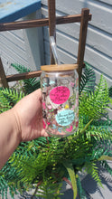 Load image into Gallery viewer, Best Mom Ever | 16 oz. | Glass Can | Flowers | Inspiration | Mama | Mother&#39;s Day
