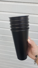 Load image into Gallery viewer, Matte Black Cold Cups | Reuseable | 24 oz | Blank