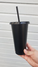 Load image into Gallery viewer, Matte Black Cold Cups | Reuseable | 24 oz | Blank