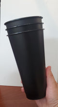 Load image into Gallery viewer, Matte Black Cold Cups | Reuseable | 24 oz | Blank