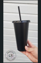 Load image into Gallery viewer, Matte Black Cold Cups | Reuseable | 24 oz | Blank