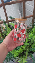 Load and play video in Gallery viewer, Strawberries &amp; Daisies | 16 oz. | Glass Can | Hearts | Fruit | Spring | Summer
