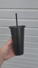Load and play video in Gallery viewer, Matte Black Cold Cups | Reuseable | 24 oz | Blank