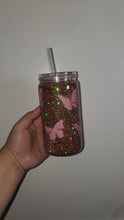 Load image into Gallery viewer, Pink Butterflies Snow Globe Cup