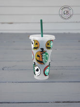 Load image into Gallery viewer, Pumpkin Jack & Sally Reusable Cold Cup