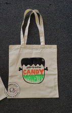 Load image into Gallery viewer, Halloween Candy Monster Tote Bag Personalized | Trick or Treat | Candy Bag | CUSTOM
