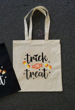 Load image into Gallery viewer, Halloween Tote Bag Personalized | Trick or Treat | Candy Bag | CUSTOM
