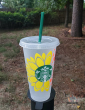 Load image into Gallery viewer, Sunflower & Hearts | Starbucks Cold Cup | PERSONALIZED