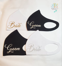 Load image into Gallery viewer, Bride & Groom Face Masks