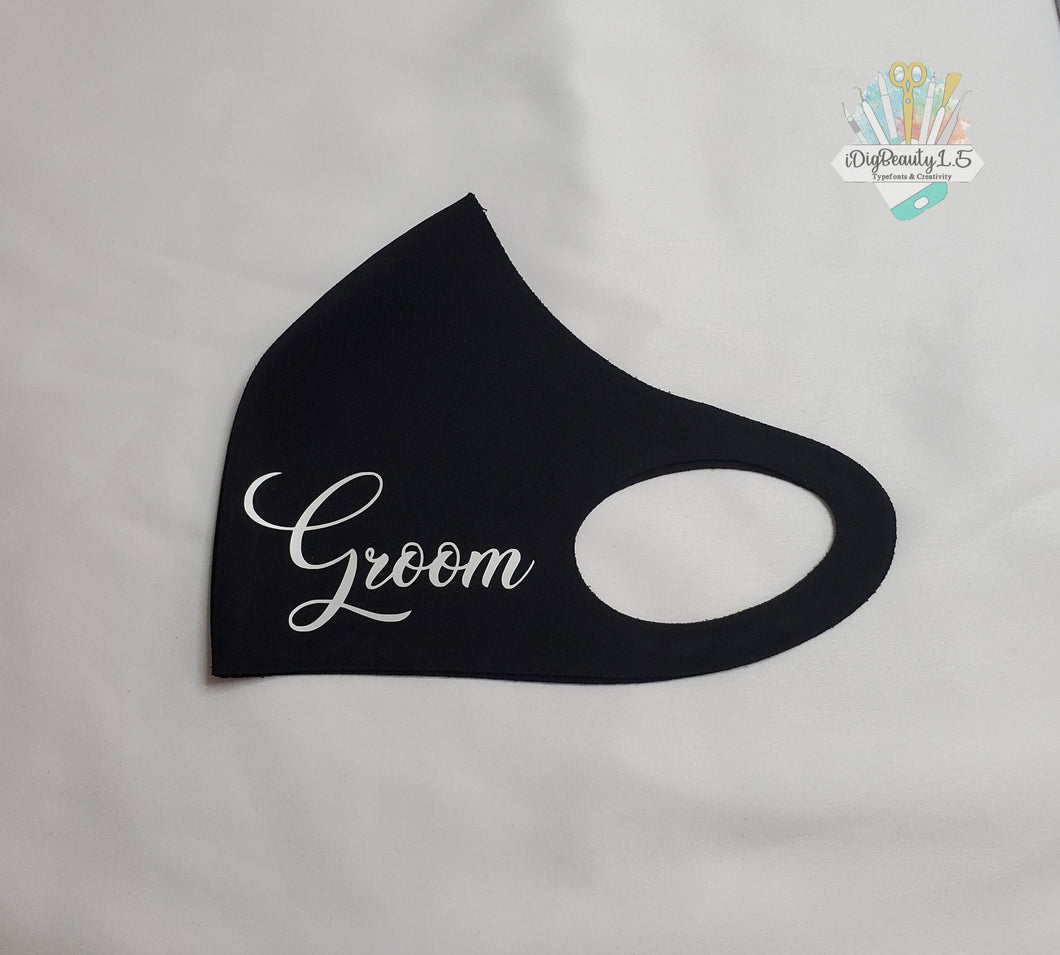 Groom Face Mask | GROOM | Wedding Mask