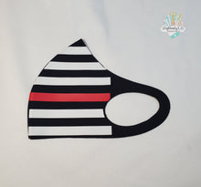 Load image into Gallery viewer, Thin Red Line Face Mask | Firefighter | Flag Design