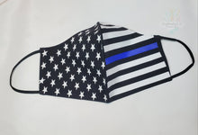 Load image into Gallery viewer, Thin Blue Line Face Mask | Police | Flag Design