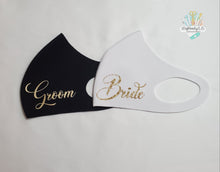 Load image into Gallery viewer, Bride & Groom Face Masks