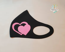 Load image into Gallery viewer, Hearts Face Mask | Valentine's Day Mask | Double Hearts | Heart Day| FACE MASK