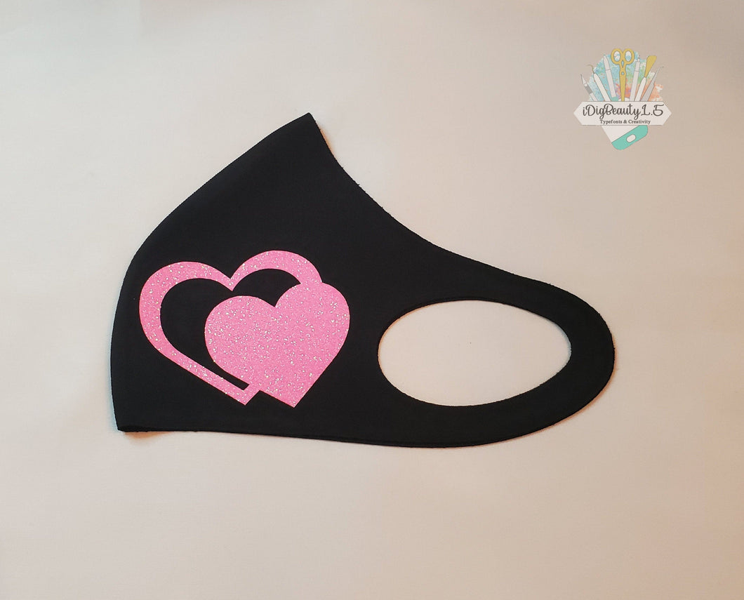 Hearts Face Mask | Valentine's Day Mask | Double Hearts | Heart Day| FACE MASK
