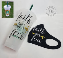 Load image into Gallery viewer, Faith over Fear Face Mask | Cross | Faith | Christian