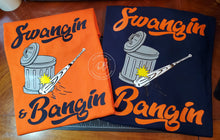 Load image into Gallery viewer, Swangin & Bangin T-Shirt | Houston | Baseball | Graphic Tee | Navy