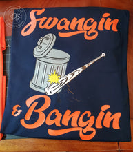 Load image into Gallery viewer, Swangin & Bangin T-Shirt | Houston | Baseball | Graphic Tee | Navy