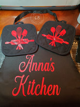 Load image into Gallery viewer, Pot Holders with Kitchen Tools Design | PERSONALIZED