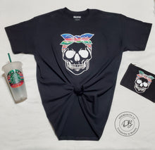 Load image into Gallery viewer, Skull with Serape T-Shirt | Skull | Serape | Skull with Bandana | Graphic Tee