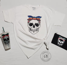Load image into Gallery viewer, Skull with Serape T-Shirt | Skull | Serape | Skull with Bandana | Graphic Tee