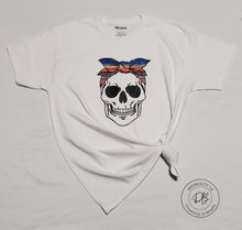 Load image into Gallery viewer, Skull with Serape T-Shirt | Skull | Serape | Skull with Bandana | Graphic Tee