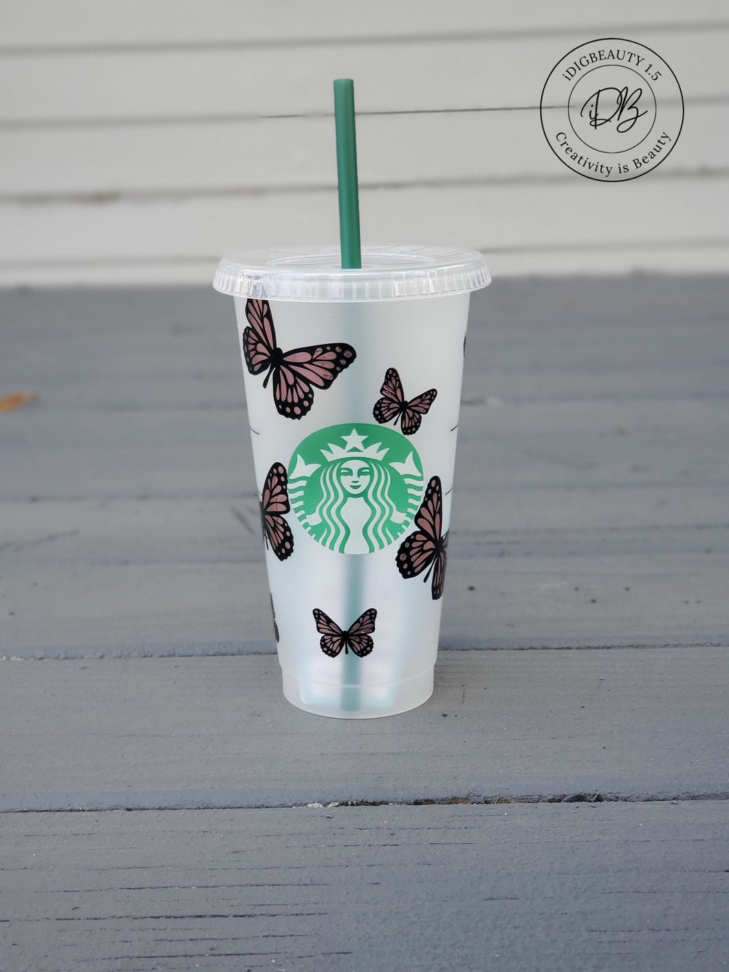 Butterfly Starbucks Cold Cup |  Venti | Reusable Cold Cup | Butterflies | CUSTOM