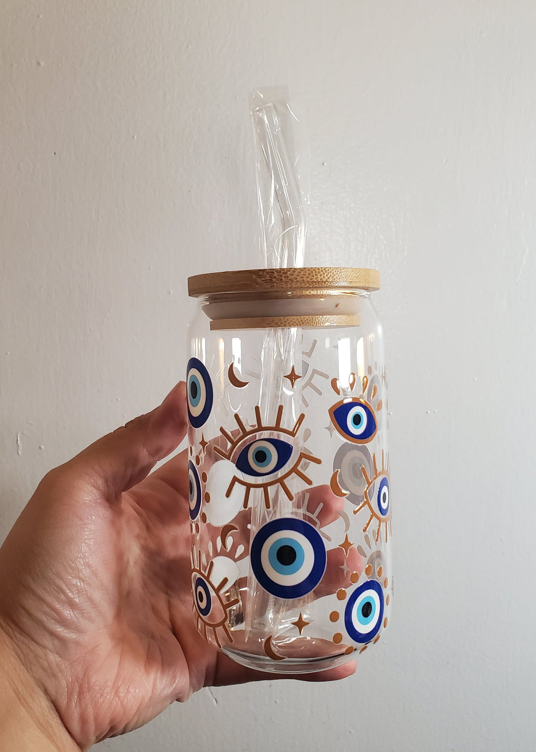 Evil Eyes | 16 oz. | Glass Can | Acrylic Can | Latino