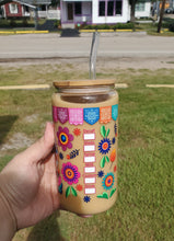 Load image into Gallery viewer, Cafecito &amp; Chisme | 12 oz. | Glass Can | Fiesta | Coffee | Faux Liquid
