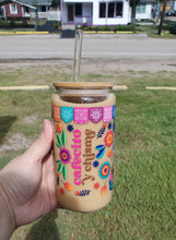 Load image into Gallery viewer, Cafecito &amp; Chisme | 12 oz. | Glass Can | Fiesta | Coffee | Faux Liquid
