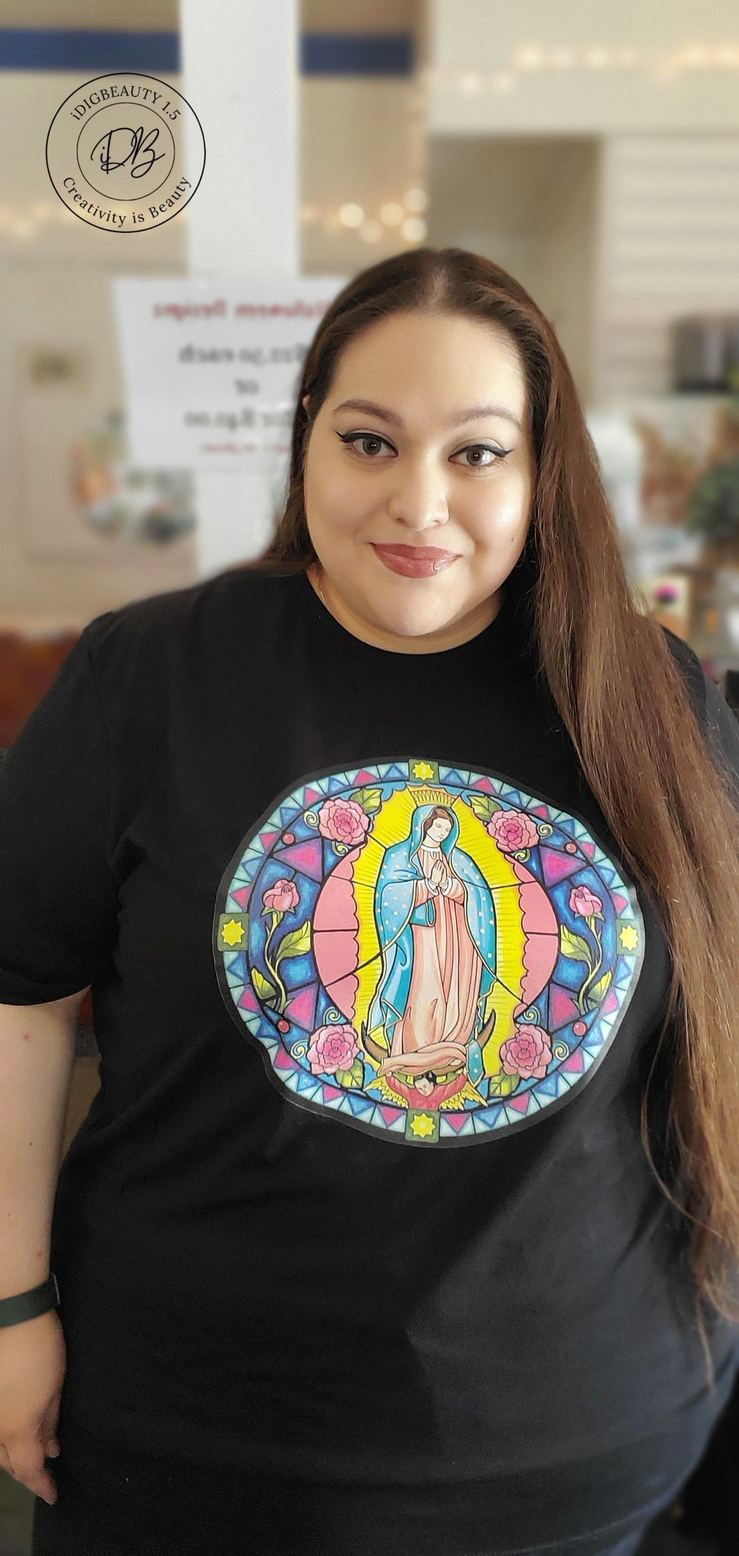 Water Stained Virgen De Guadalupe Tee