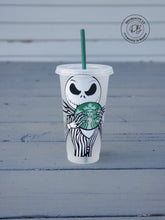 Load image into Gallery viewer, I&#39;m a Nightmare Before Coffee Reusable Cold Cup
