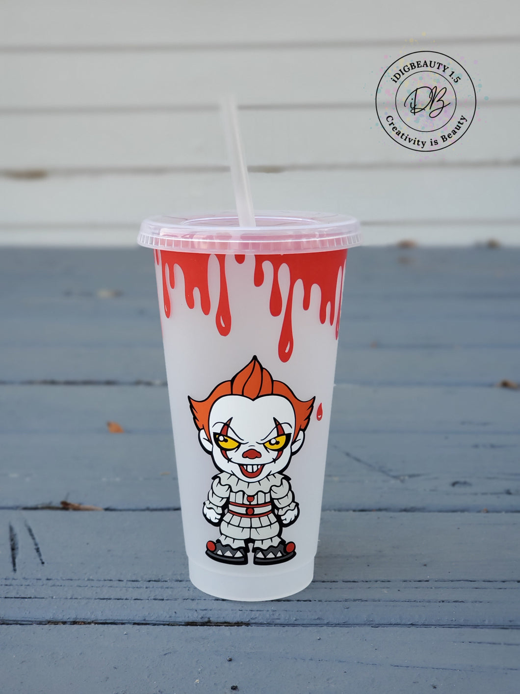 Halloween Horror Reusable Cold Cup | Character | Clown | Pennywise | Spooky | IT