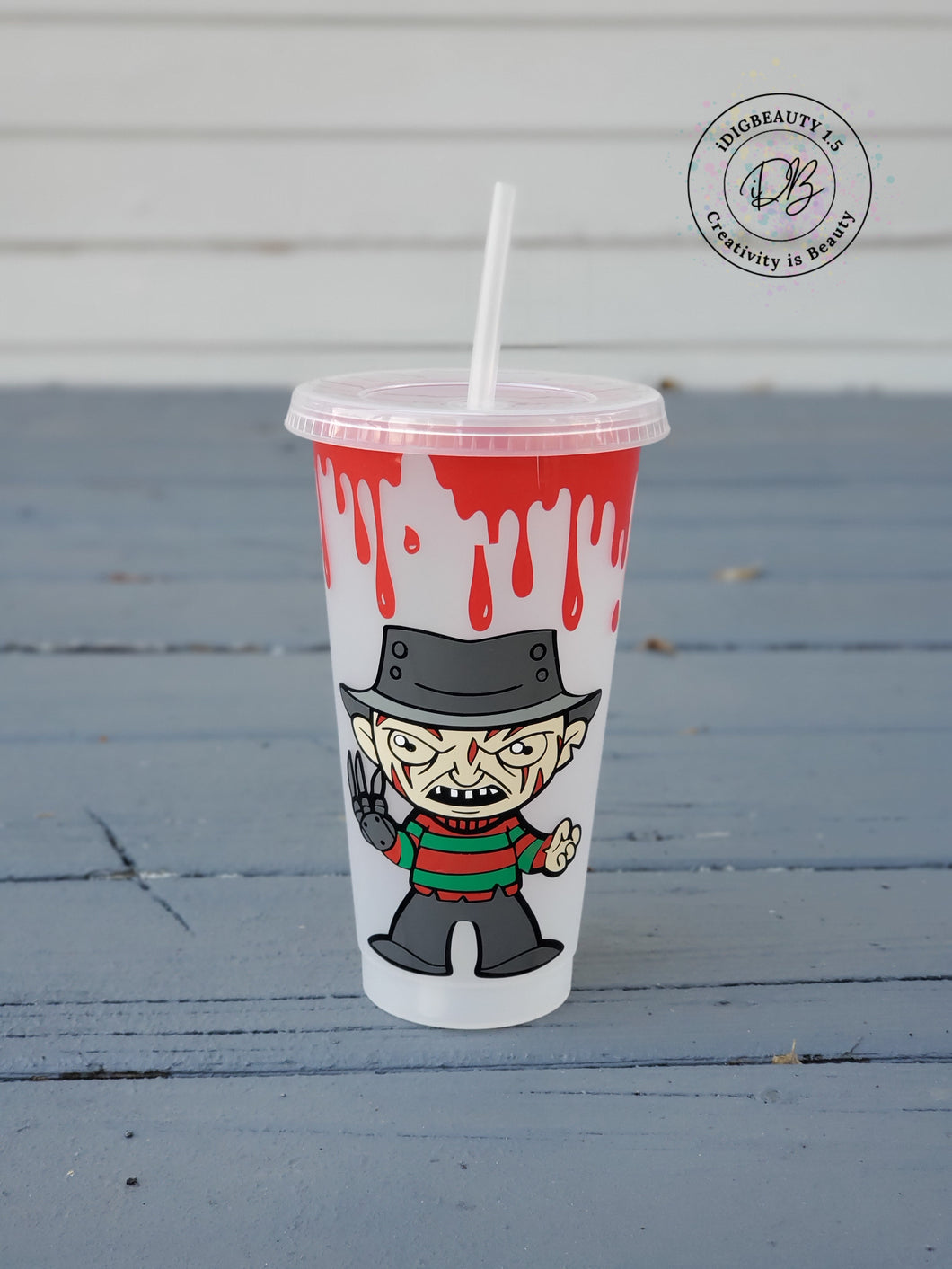 Halloween Horror Reusable Cold Cup | Character | Krueger | Spooky | Freddy