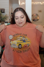 Load image into Gallery viewer, Benny&#39;s Cab At Your Service Graphic Tee | Halloween Town
