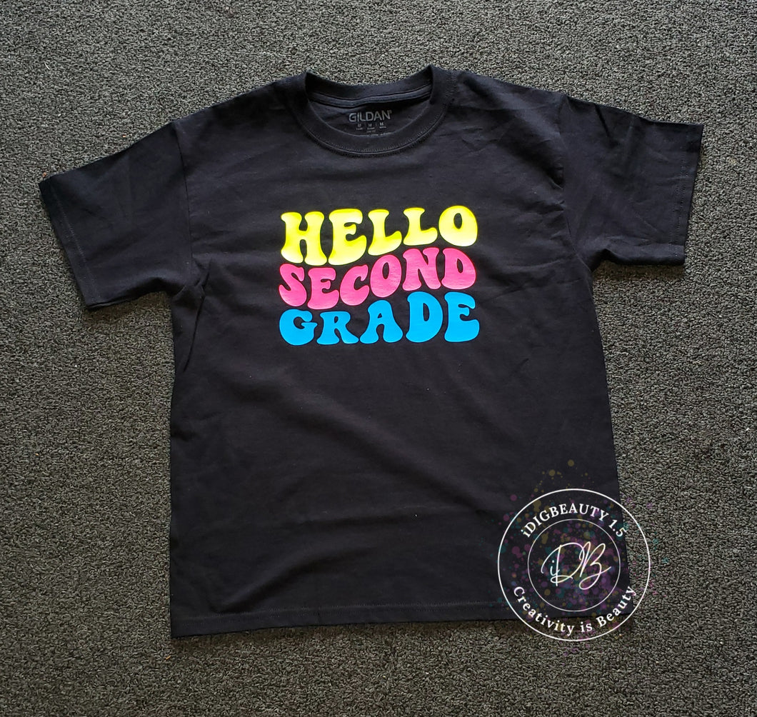 Hello Grade NEON | Back to School T-Shirts | Youth