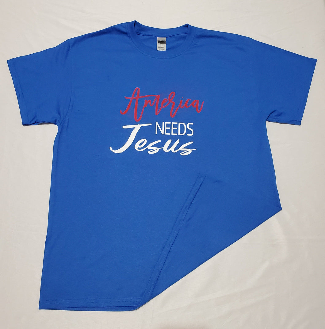 America Needs Jesus T-Shirt Graphic Tee