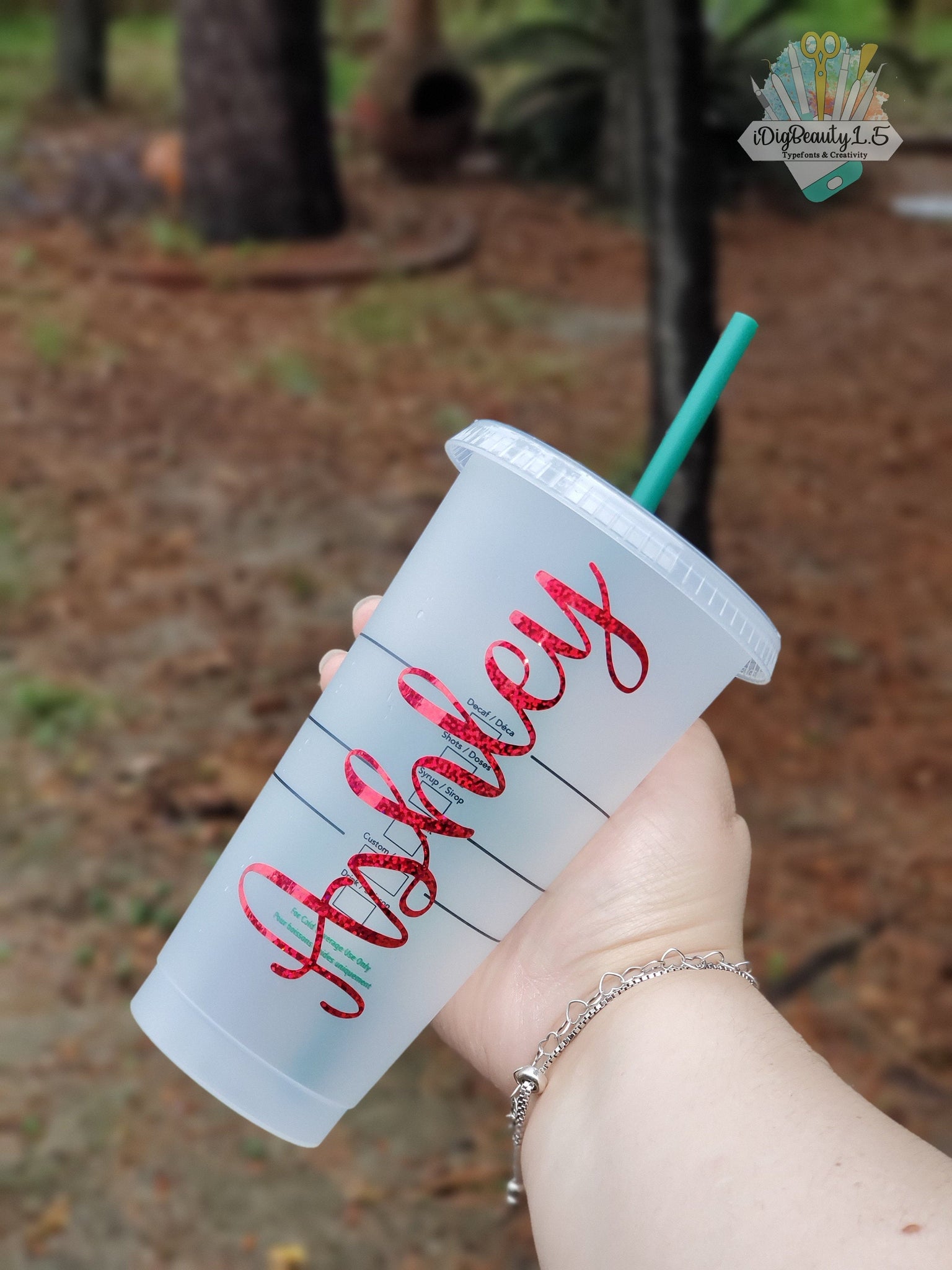Personalized Sunflower & Butterfly Starbucks Cup Customized