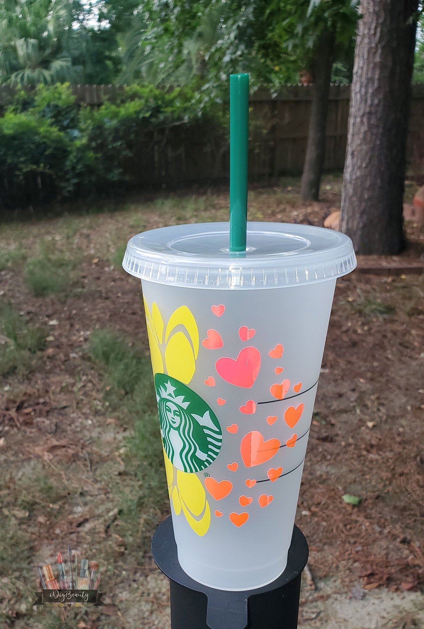 Hearts Starbucks Cold Cup-personalized Starbucks Cold Cup 