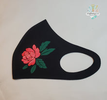 Load image into Gallery viewer, Rose Face Mask | Rose Design | Customized
