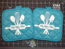 Load image into Gallery viewer, Pot Holders with Kitchen Tools Design | PERSONALIZED
