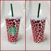 Load image into Gallery viewer, Infinite Hearts Starbucks Cup | Hearts | Venti Cold Cup | CUSTOM
