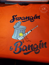 Load image into Gallery viewer, Swangin &amp; Bangin T-Shirt | Houston | Baseball | Graphic Tee | Orange
