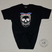 Load image into Gallery viewer, Skull with Serape T-Shirt | Skull | Serape | Skull with Bandana | Graphic Tee
