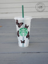 Load image into Gallery viewer, Butterfly Starbucks Cold Cup |  Venti | Reusable Cold Cup | Butterflies | CUSTOM
